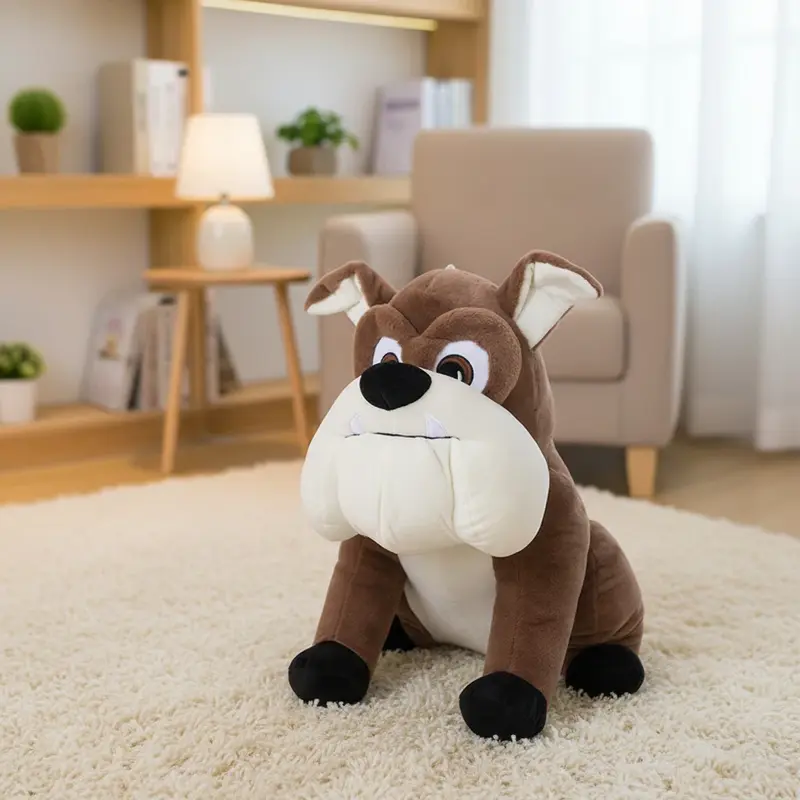 Peluche Bouledogue Attentif - 25cm