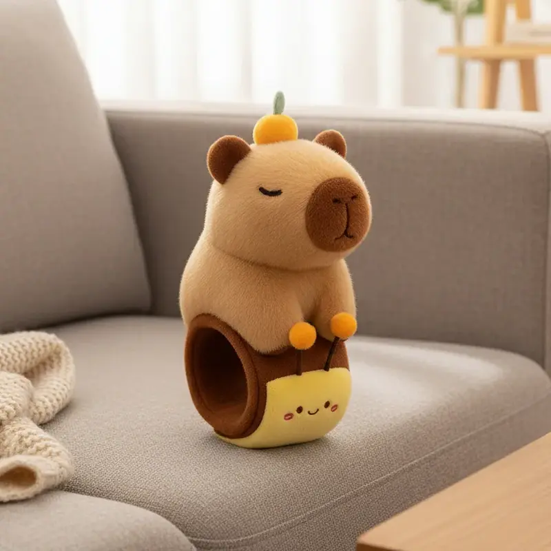 Peluche Capybara Bracelet Abeille - 25cm