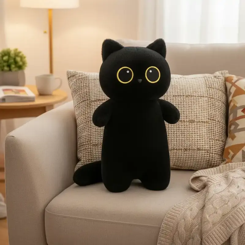 Peluche Chat Noir - 65cm