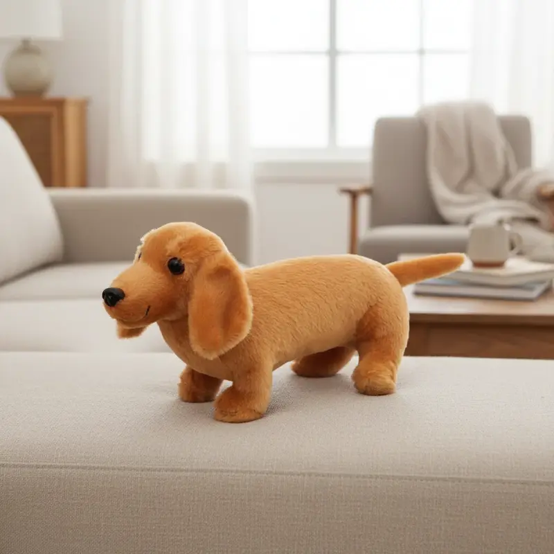 Peluche Chien Teckel - 25cm