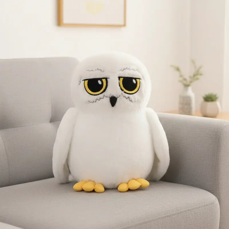 Peluche Chouette Blanche – 37 à 60 cm