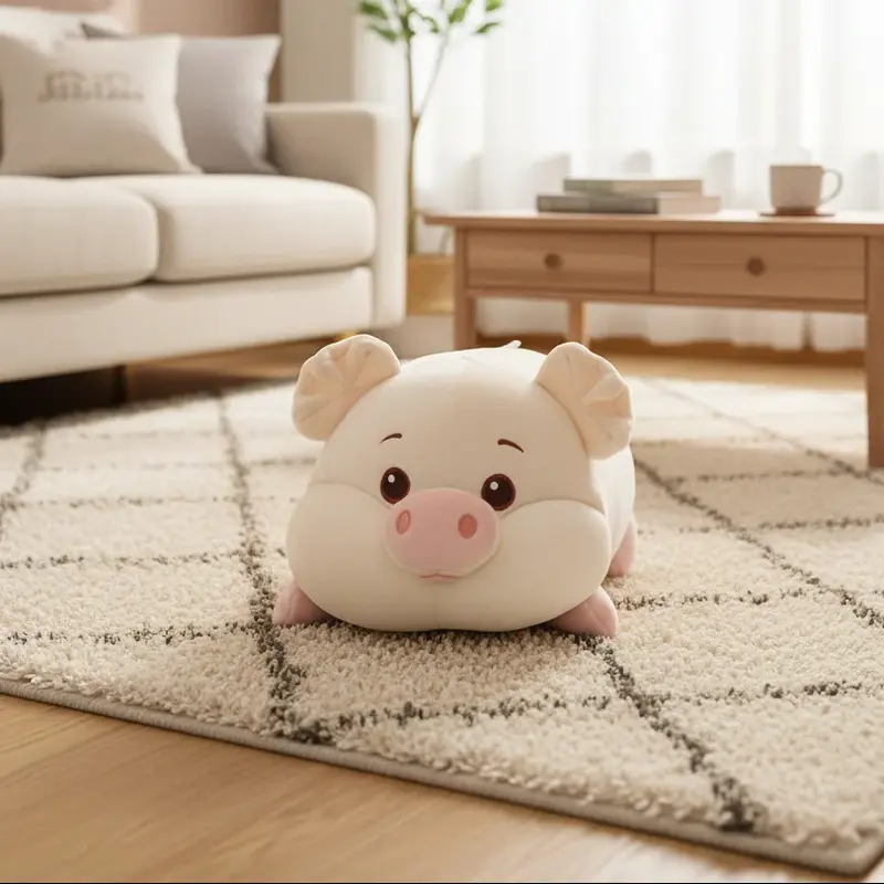 Peluche Cochon Allongé - 30cm