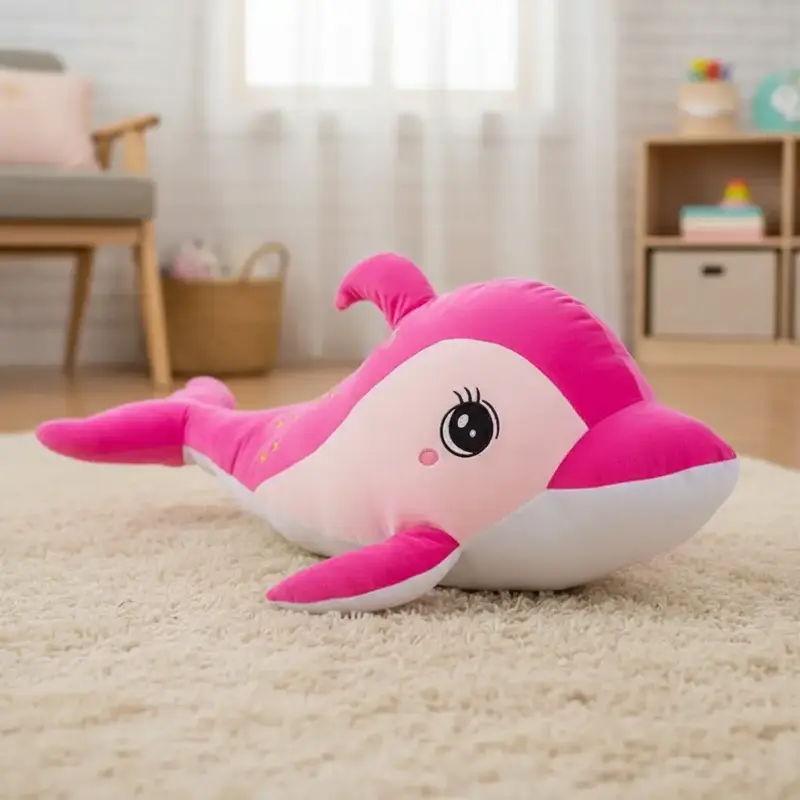 Peluche Dauphin Rose - 25 à 50cm