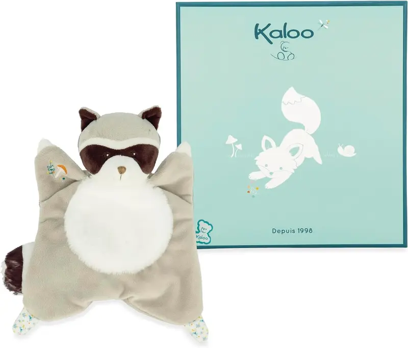 Peluche doudou cuadrado gastón el mapache - kaloo k205001