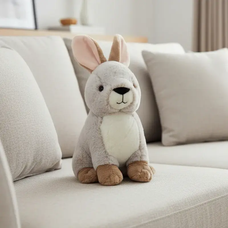 Peluche Lapin Assis - 30cm