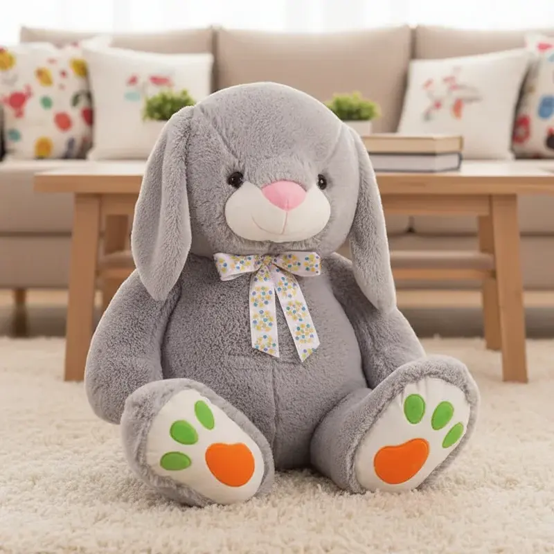 Peluche Lapin Gris - 110cm