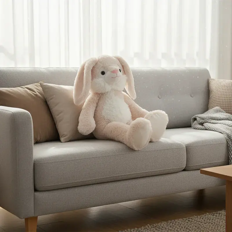 Peluche Lapin Souriant - 60cm