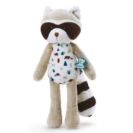 Peluche Mapache Léon Kaloo 27cm – Doudou de Apego Ultra Suave para Bebés