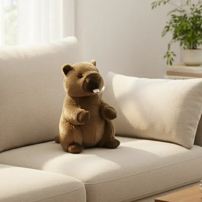 Peluche Marmotte - 20 à 25cm