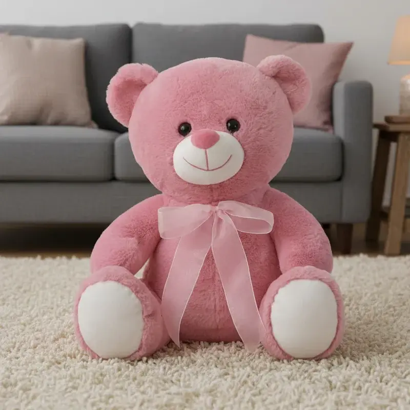 Peluche Nounours Rose - 30cm