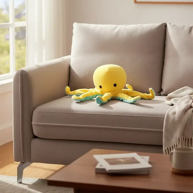 Peluche Octopus Jaune - 25cm