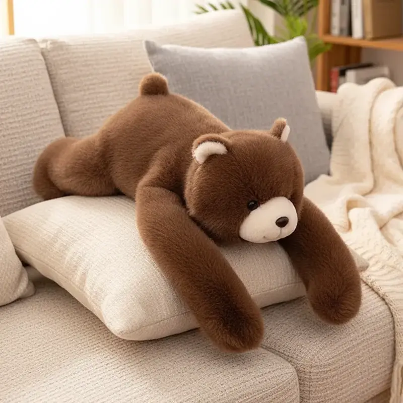Peluche Ourson Allongé - 30cm