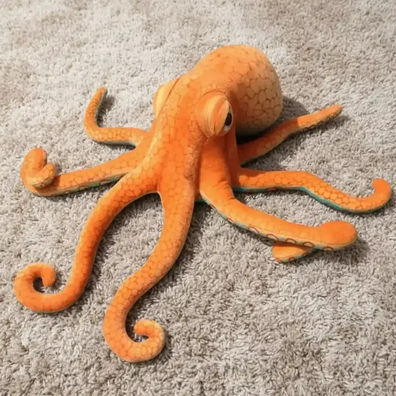 Peluche Poulpe Orange - 55cm