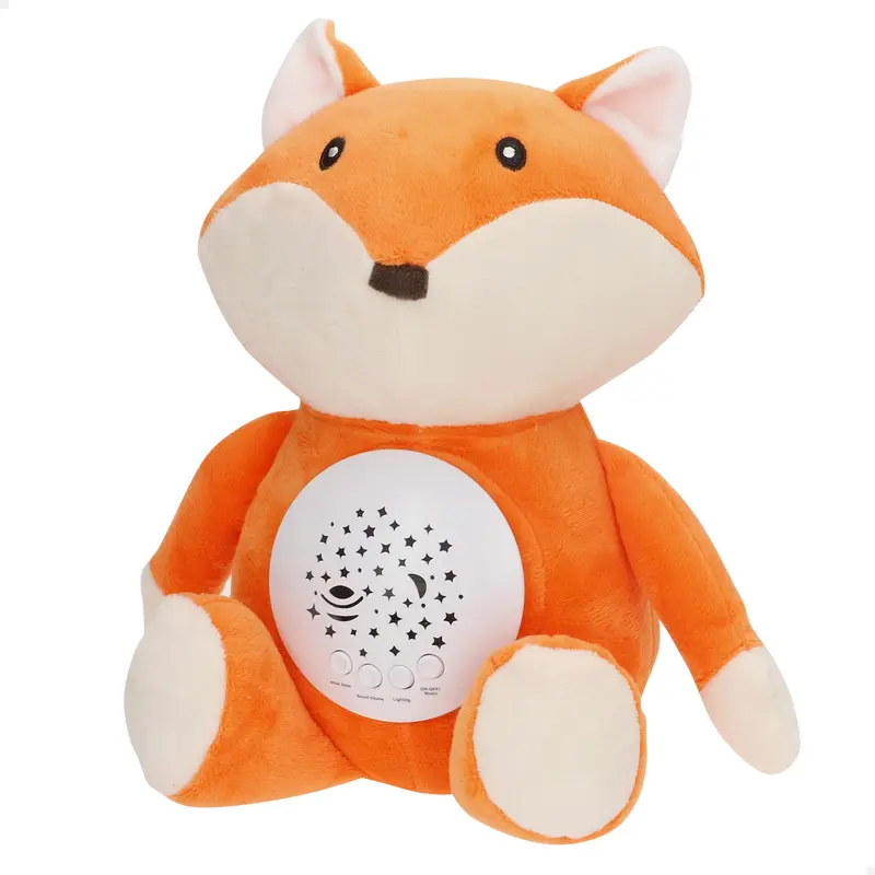 Peluche proyector estrellas con luz y sonido zorro Genial Baby