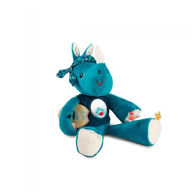 Peluche rinoceronte multiactividades marius - lilliputiens 83345