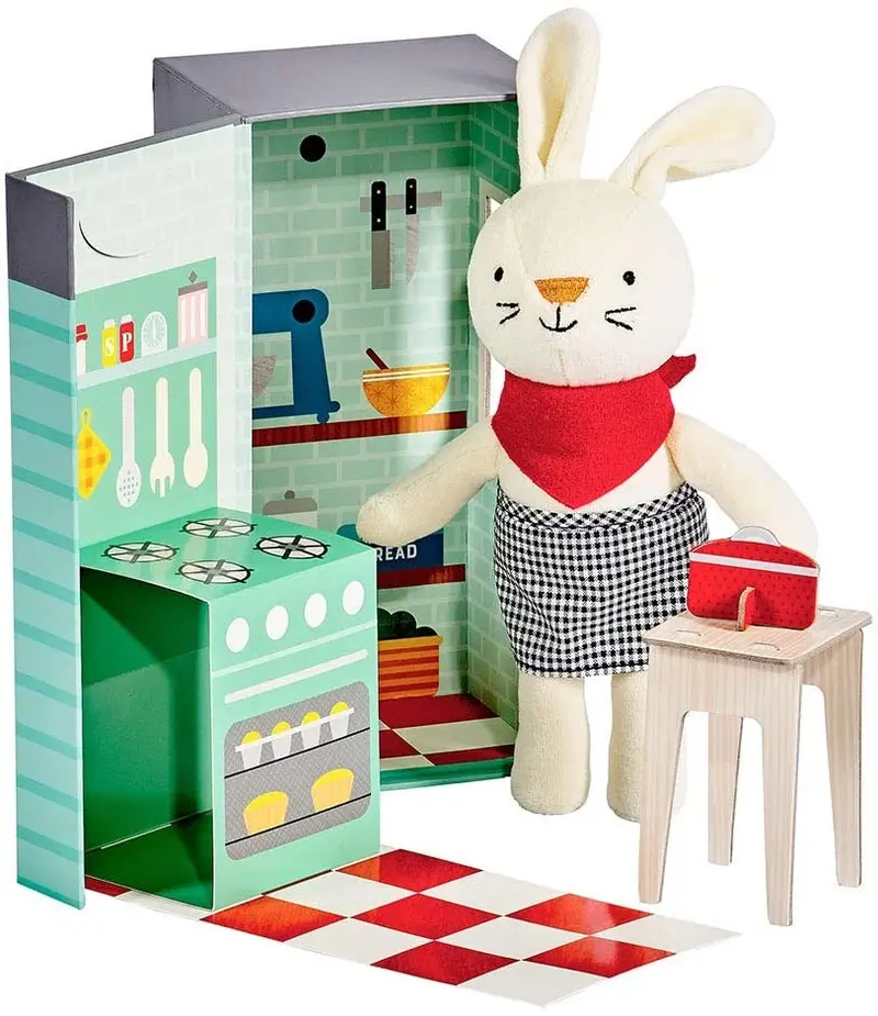 Peluche ruby the rabbit - juguete suave y encantador de petit collage