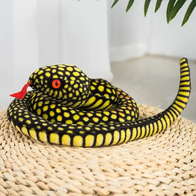Peluche Serpent Yeux Rouges - 100cm