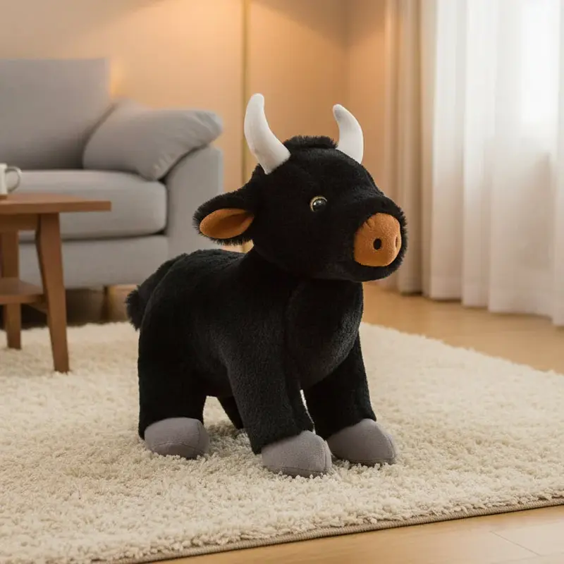 Peluche Taureau Joueur - 35cm