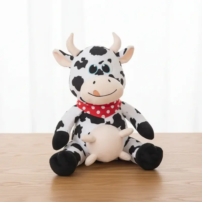 Peluche Vache Tâchetée - 25cm