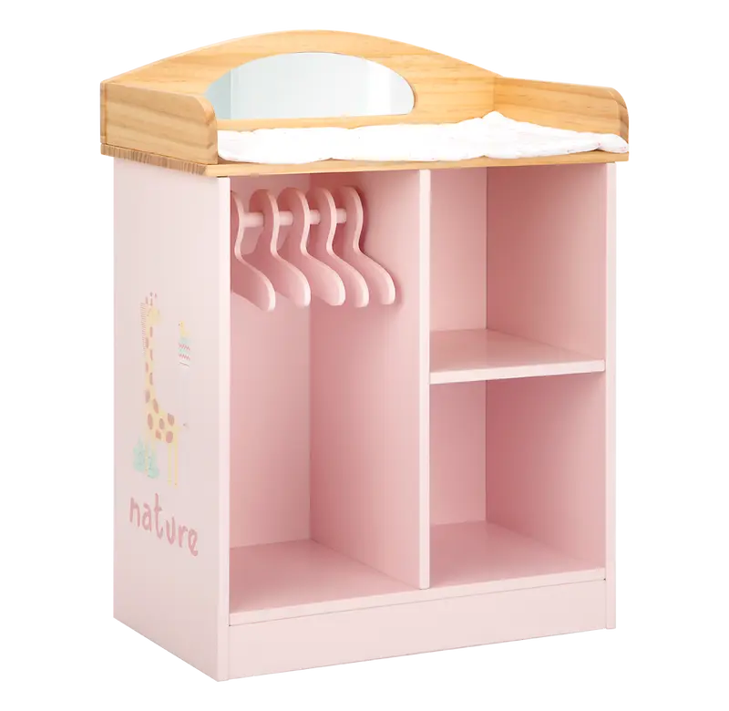 Perchero Cambiador de Madera Colección Nature para Muñecas Arias con 5 Perchas y Colcha | Ref. 21587