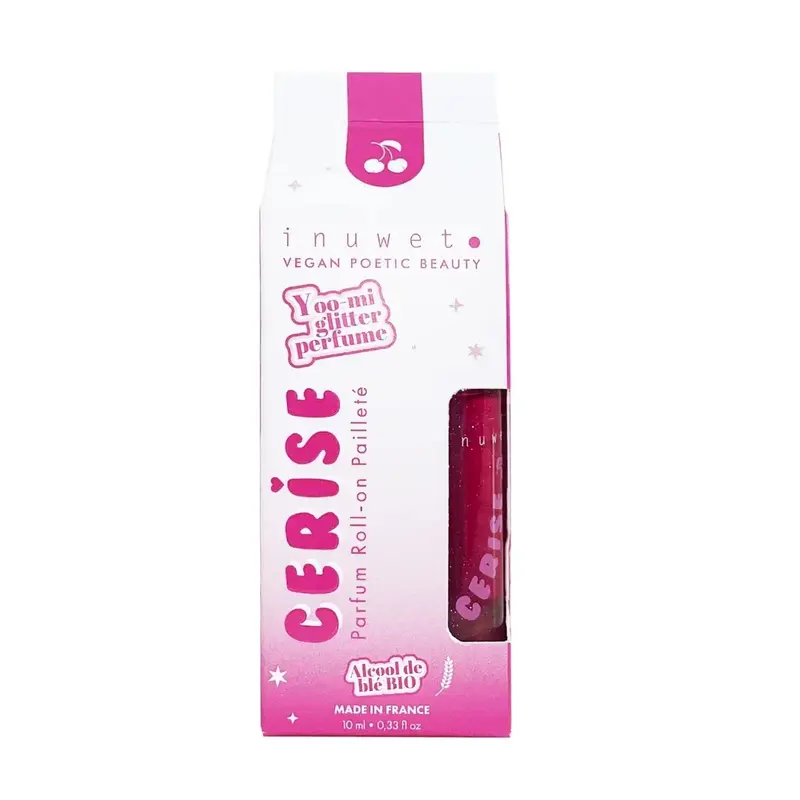 Perfume Roll-on con purpurina y aroma cereza