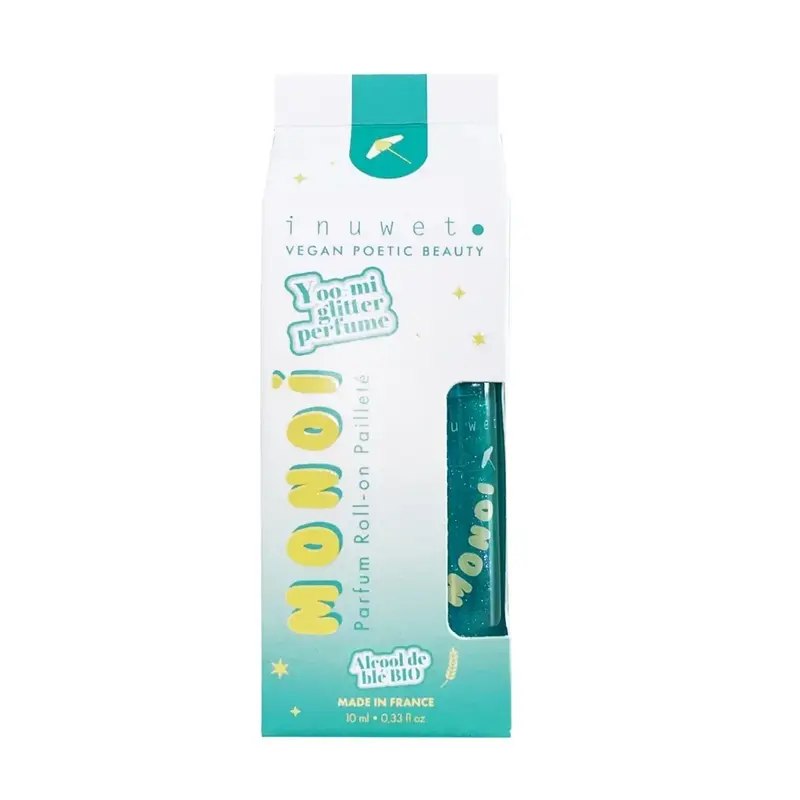 Perfume Roll-on con purpurina y aroma Monoi