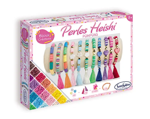 Perles Heishi Pompons
