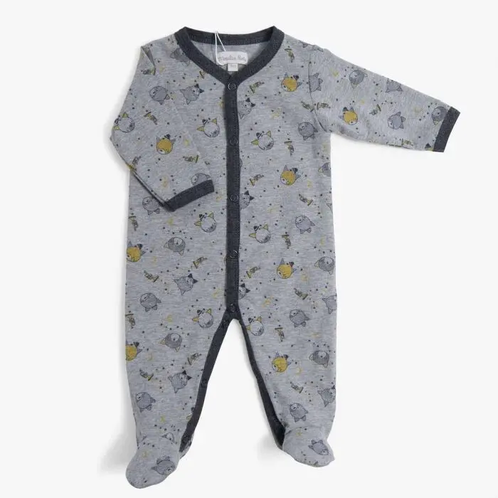 Pijama de algodón para bebé — Moustaches