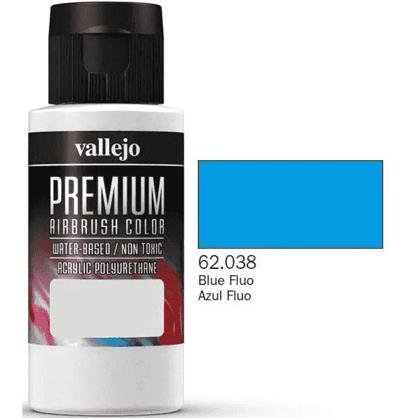 Pintura Aerografo Azul Fluorescente