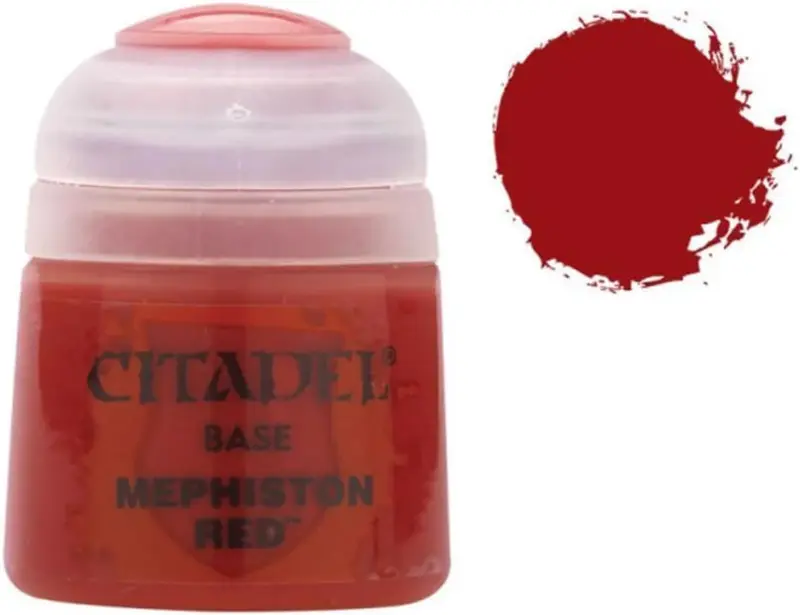 Pintura citadel 12 ml - base mephiston red - warhammer 21-03