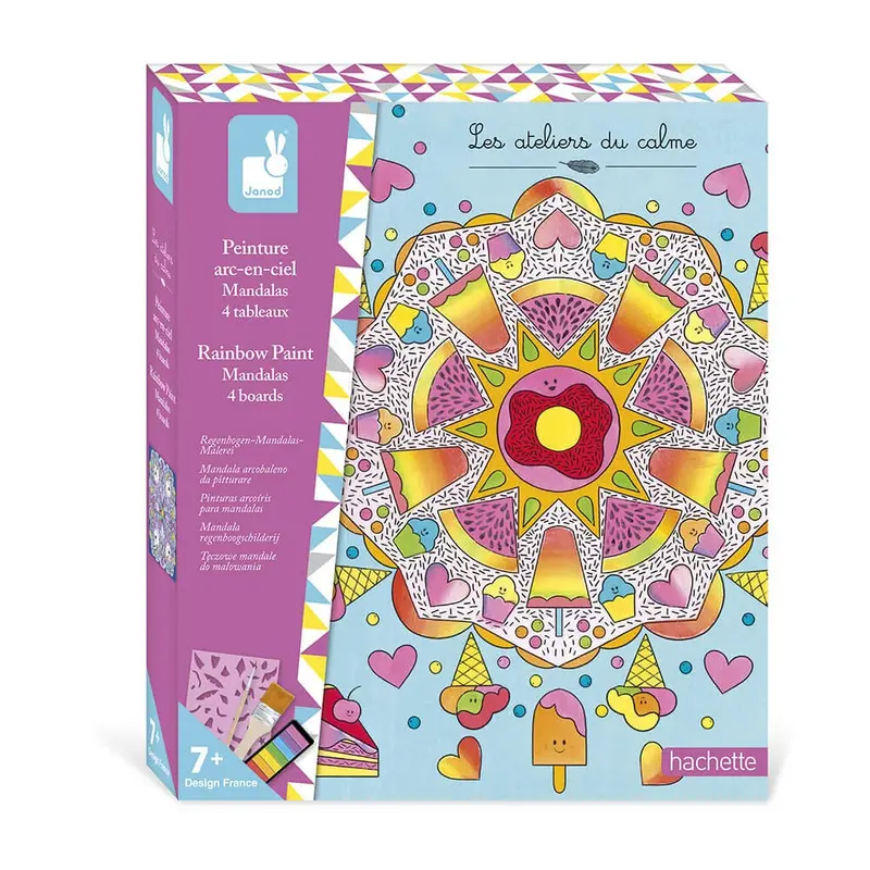 Pinturas arcoiris para mandalas - janod j07992