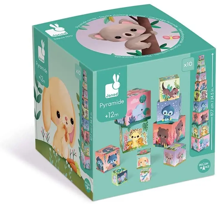 Piramide cuadrada de animales - janod