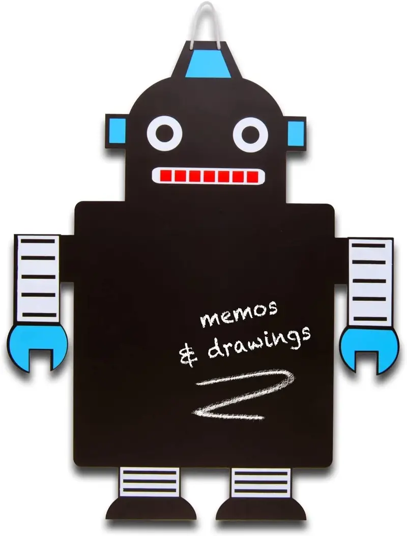 Pizarra infantil con diseño robot - fiesta crafts