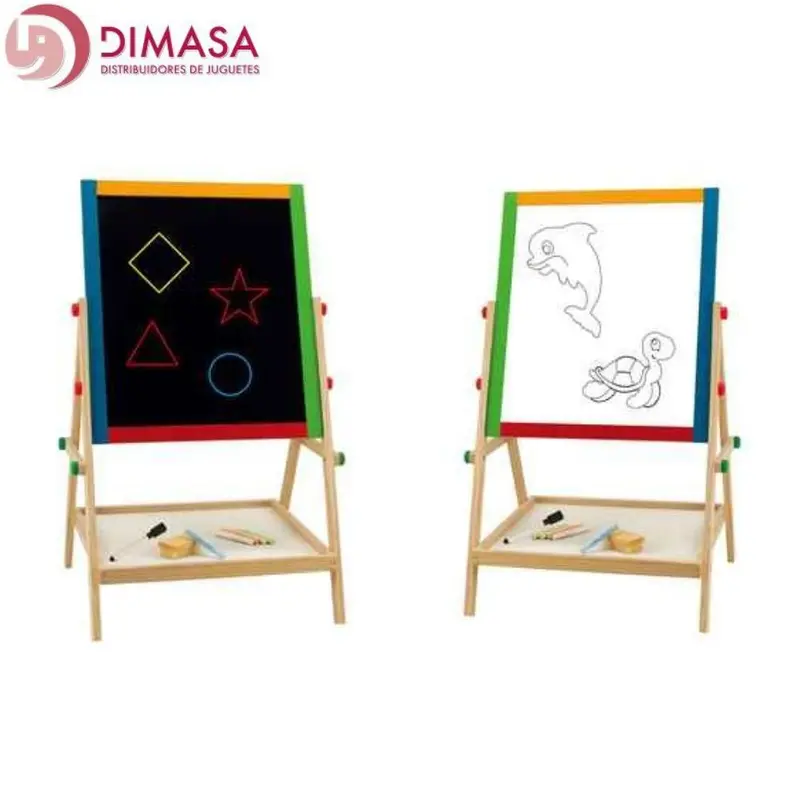 Pizarra madera infantil 2 en 1 con pie