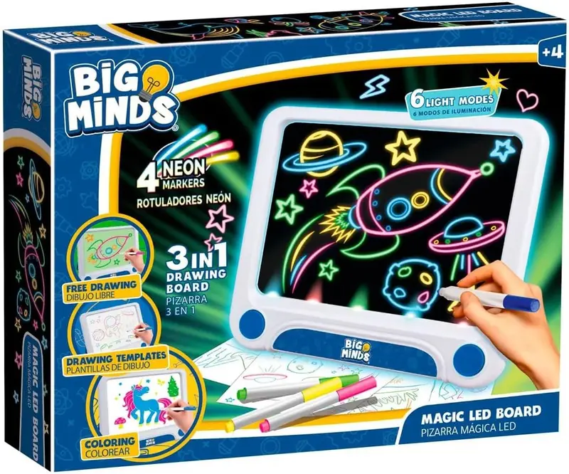 Pizarra Mágica Neon LED Worldbrands BM803857 | 3 Colores | +4 Años