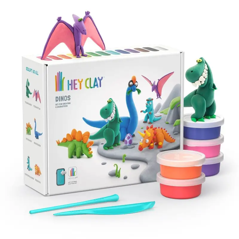 Plastilina interactiva Dinosaurios (15 botes)