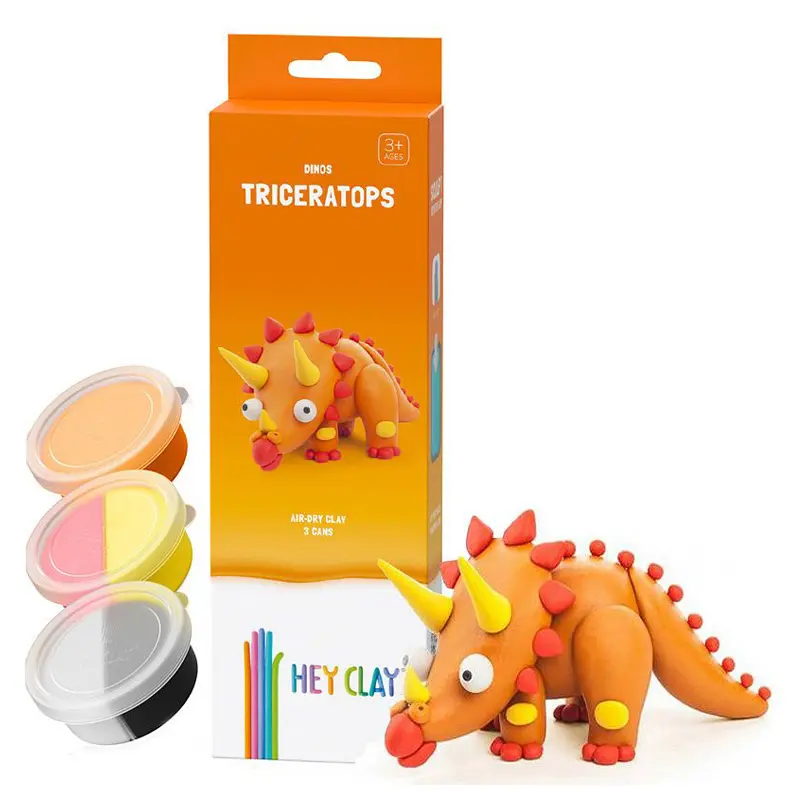 Plastilina interactiva Triceratops (3 botes)