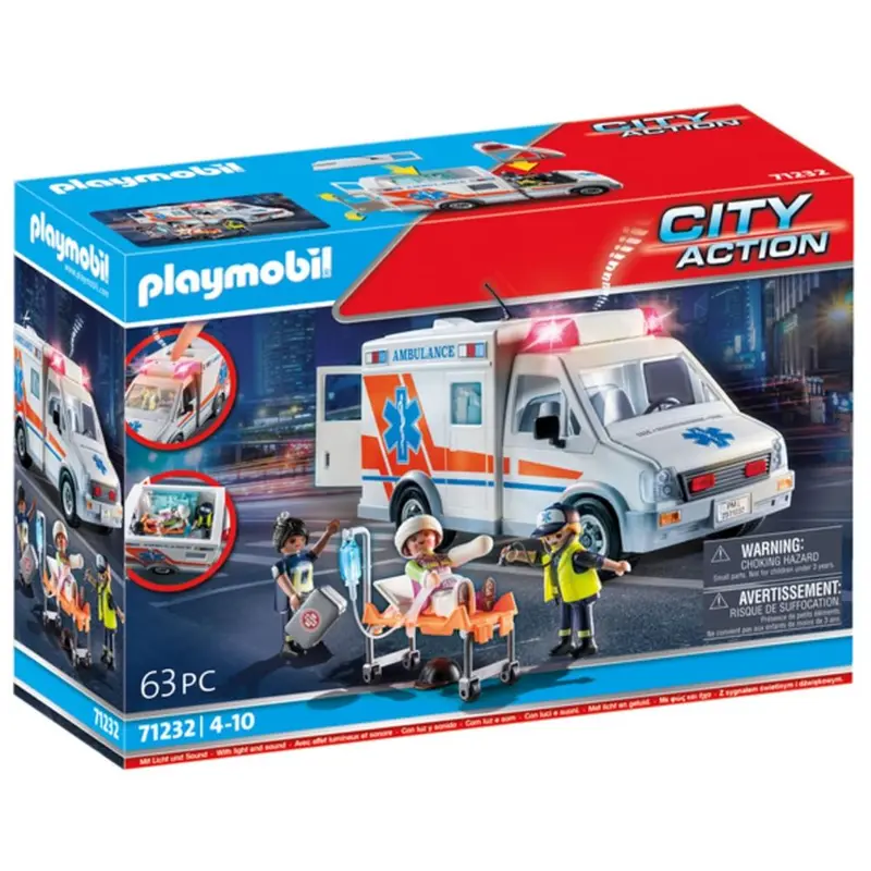 Playmobil 71232 ambulancia con luces y sonidos City Action