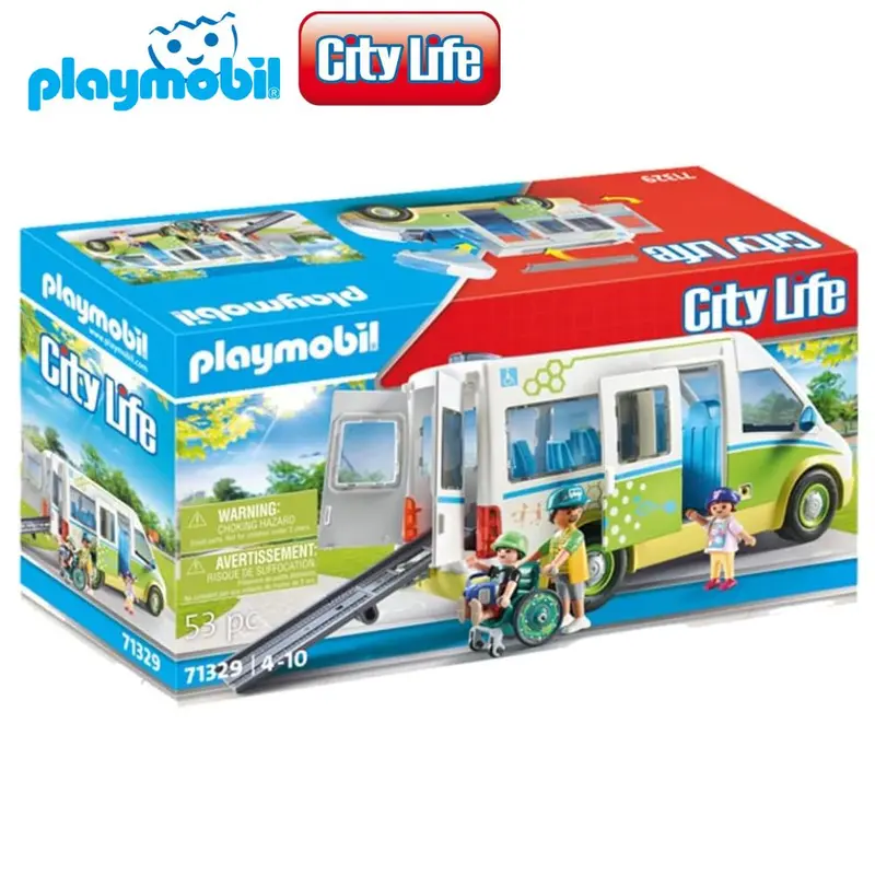 Playmobil 71329 autobús escolar grande con puerta corredera City Life