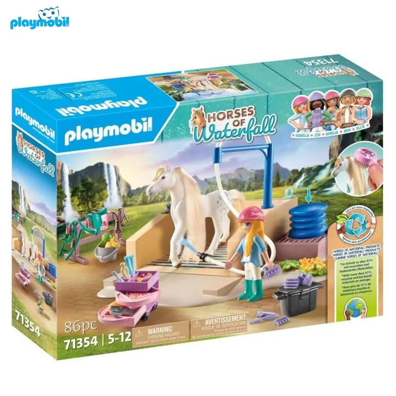 Playmobil 71354 Set limpieza Isabella y Lioness Horses of Waterfall