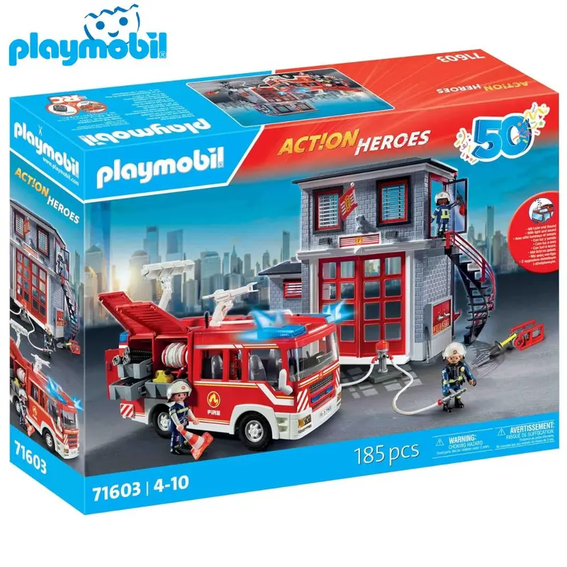 Playmobil 71603 mega set de bomberos con camión y cuartel Action Heroes