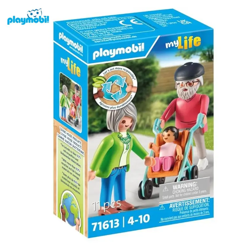 Playmobil 71613 Abuelos con carrito de bebé My Life