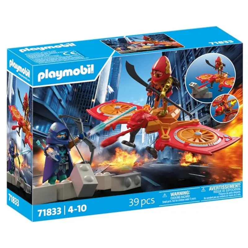 Playmobil 71833 heroe dron lucha contra ninja malvado