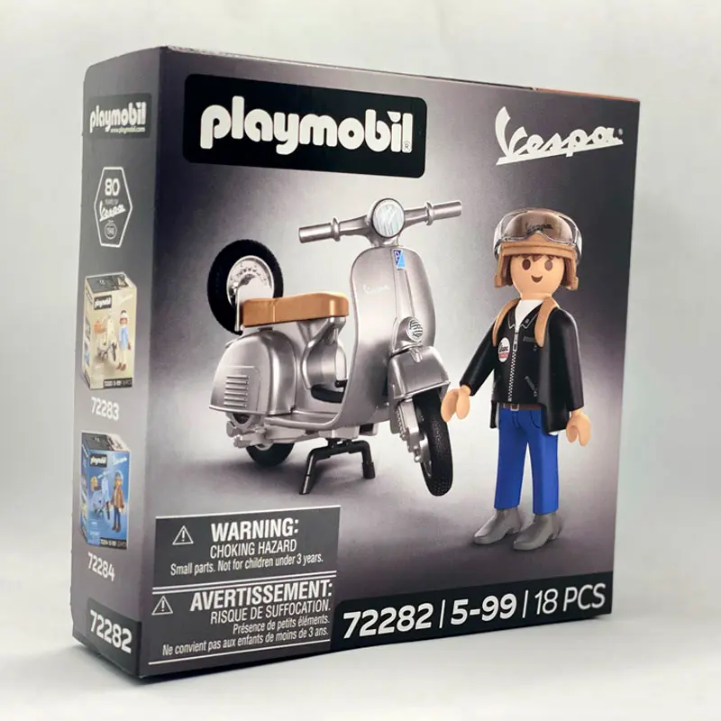 Playmobil 72282 Vespa 80º Aniversario - Estilo Original - Color Plateado