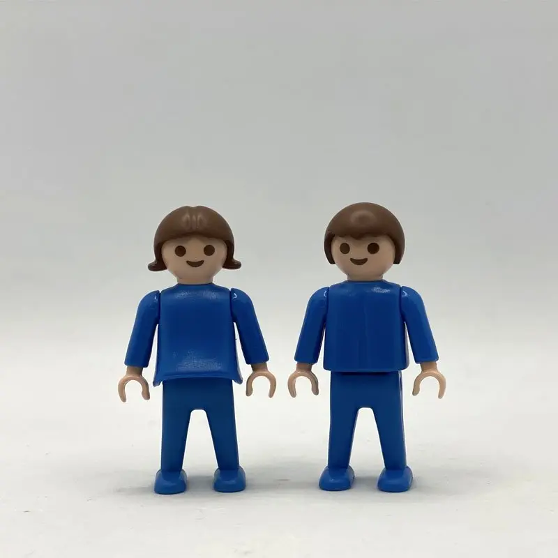 Playmobil pareja niños azules