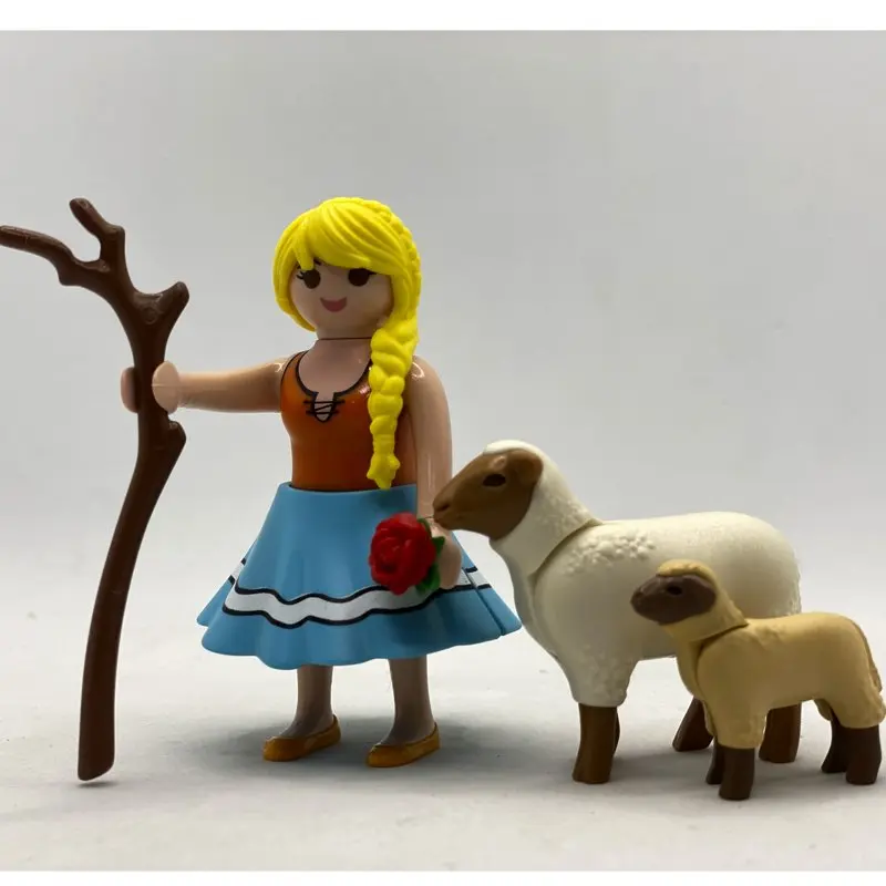 Playmobil Pastora Rubia con Rosa y 2 Ovejas FCO303
