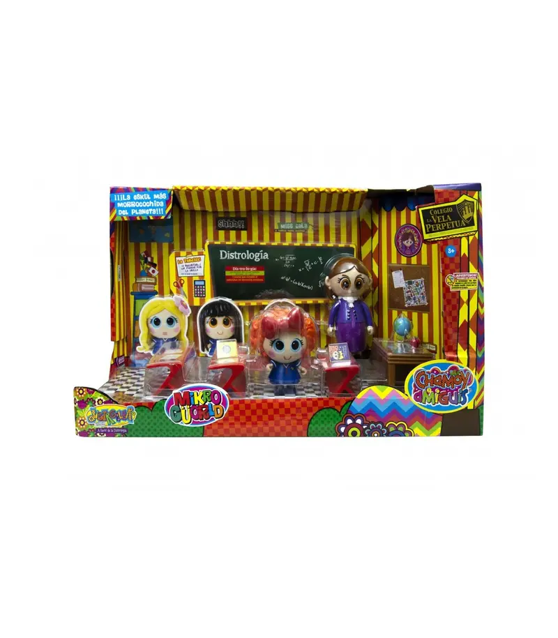 Playset escuela mikro guorld de chamoy y amiguis