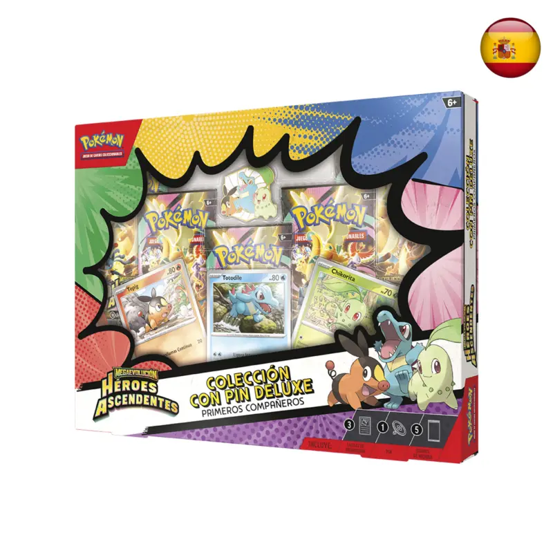 Pokémon TCG - Héroes Ascendentes - Colección con pin deluxe Primeros Compañeros (Español)