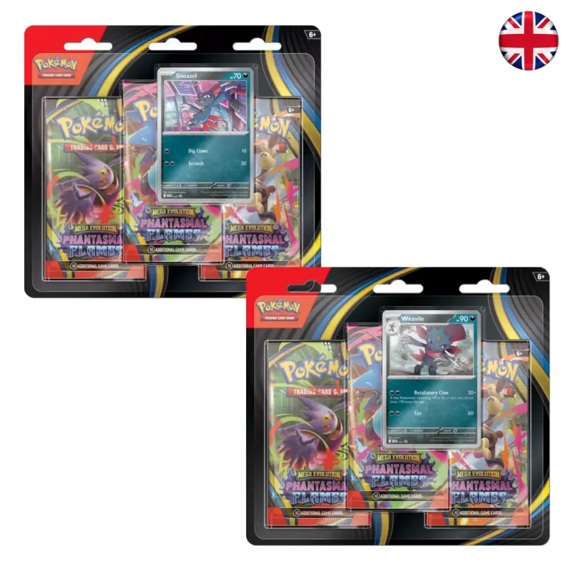 Pokémon TCG - Phantasmal Flames 3-pack blister (Inglés)