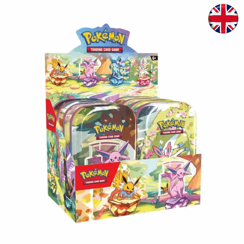 Pokémon TCG - Prismatic Evolutions Mini Tin Display (8 tins) (Inglés)